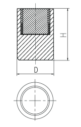 Deep Pot Magnets SWA3 Line Drawing