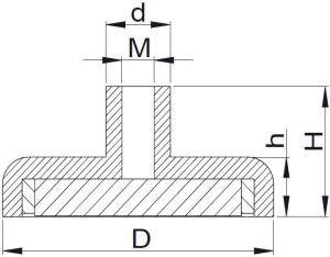 Magnet Threaded SWND Line Drawing