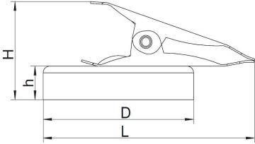 Magnetic Clip SWFK36 Structural Drawing