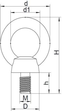 Stainless Steel Eyebolt Ring CM Structure