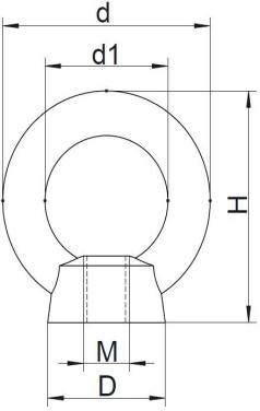 Stainless Steel Eyebolt Ring DM Structure