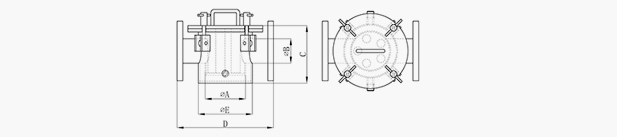 Insulation Style Magnetic Liquid Trap Line Drawing