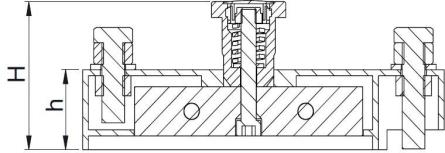 Precast Concrete Shuttering Magnet SM1 Line Drawing