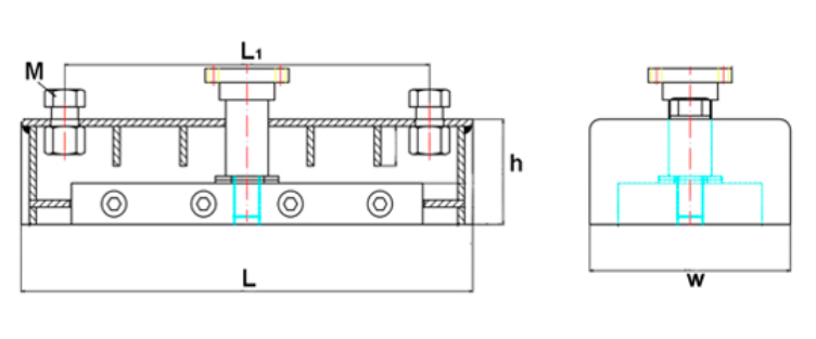 Precast Concrete Shuttering Magnet SWNSW Line Drawing