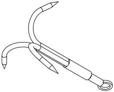 Metal Grappling Hook 95 130 145 180