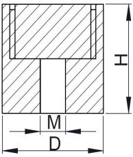 Deep Pot Magnets SWNP Line Drawing