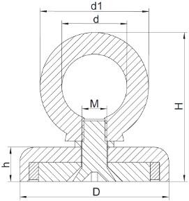 Fishing Magnets SWNJ Series Line Drawing