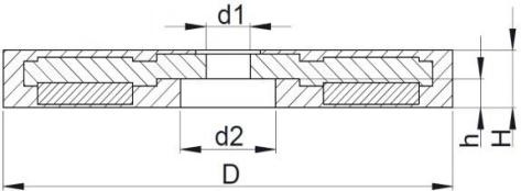 Rubber Coated Pot Magnet STB Line Drawing